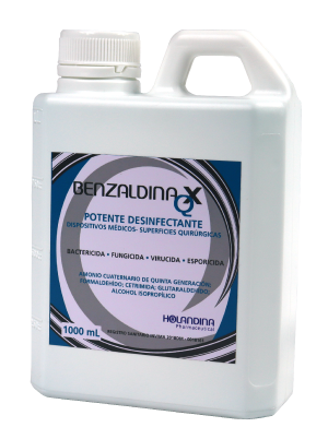 Benzaldina QX 1000 mL Home, desinfectante de amonio cuaternario de quinta generación holandina pharmaceutical de colombia