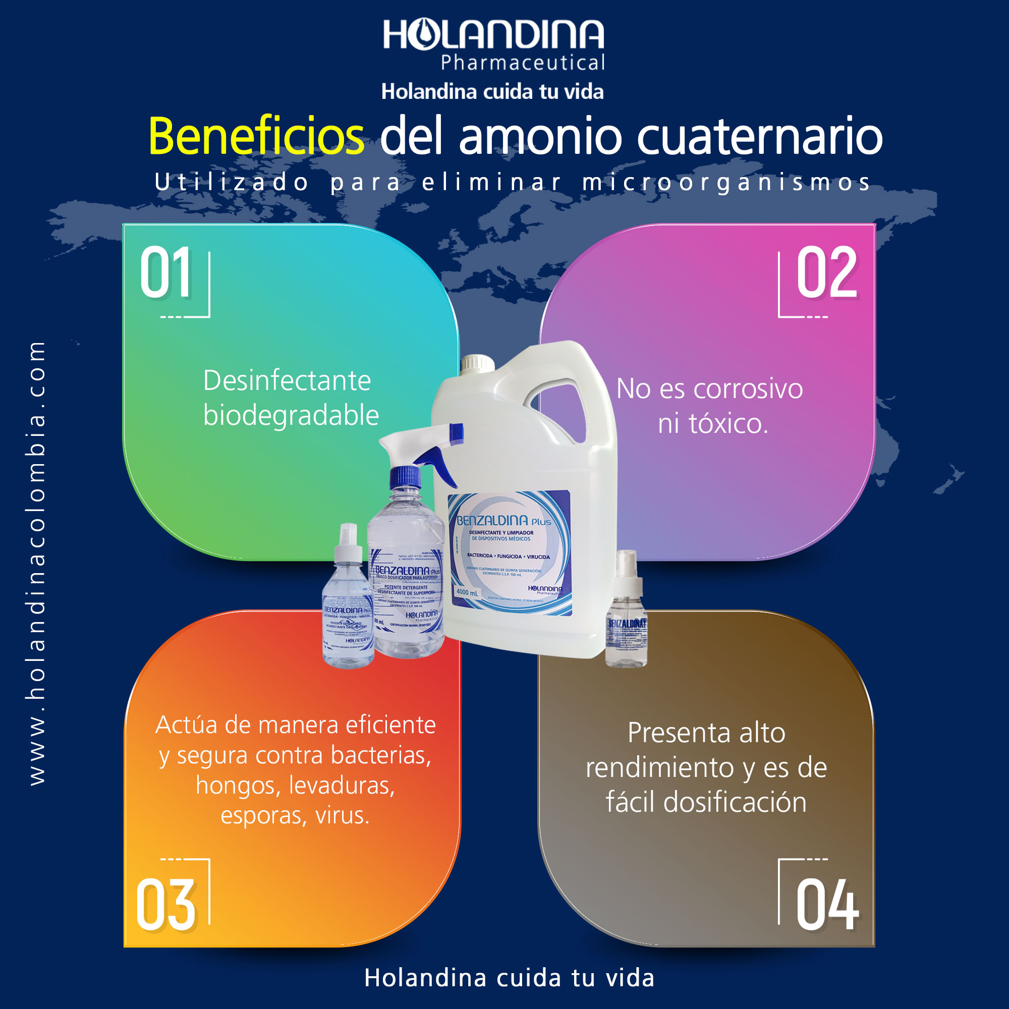4 beneficios de benzaldina plus. Holandina Pharmaceutical de Colombia
