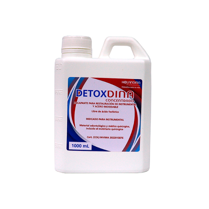 detoxdina elimina el oxido y las manchas del instrumental Holandina Pharmaceutical