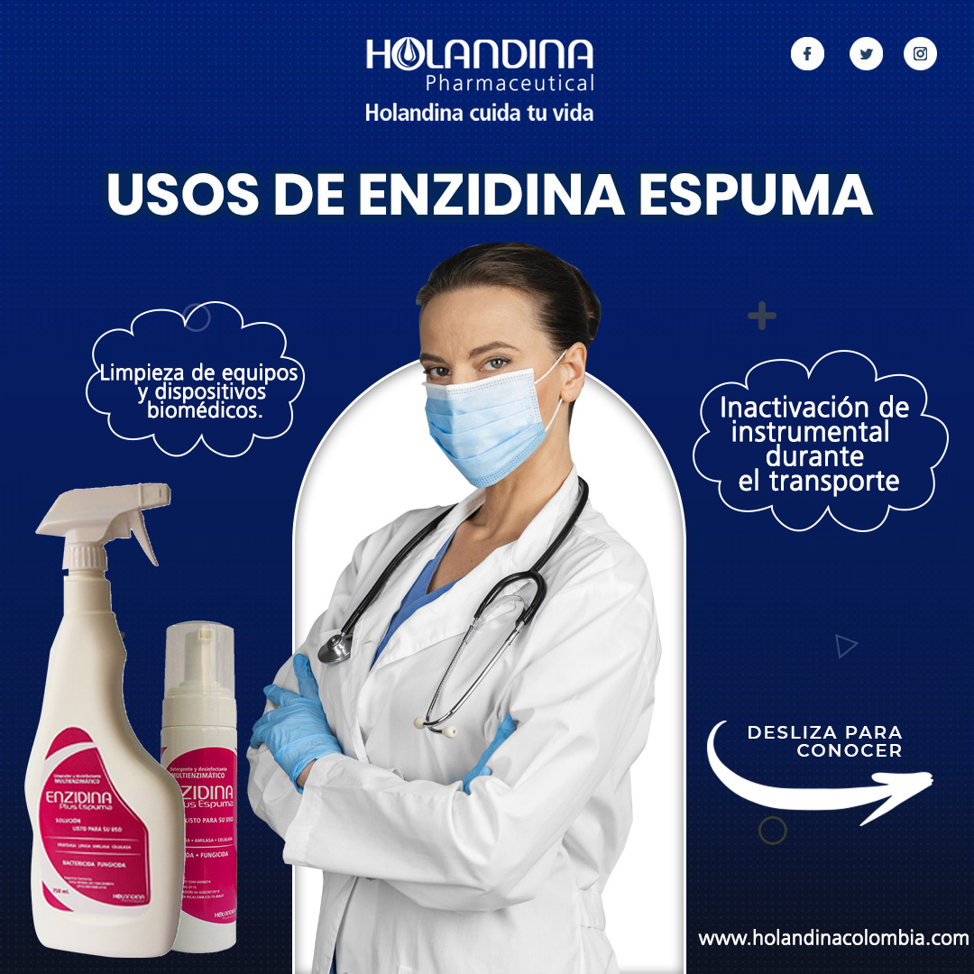 Enzidina espuma un producto de Holandina Pharmaceutical de Colombia