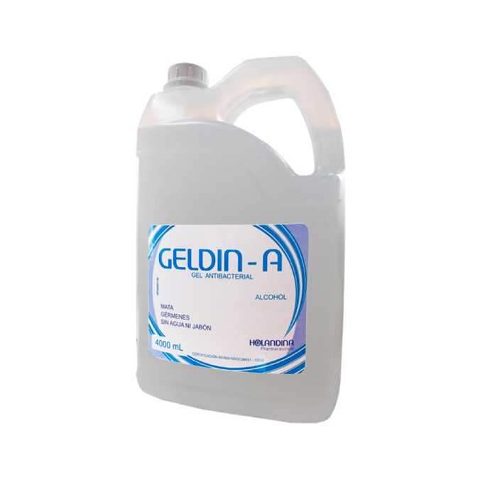 GELDIN-A | Gel antibacterial desinfectante para las manos. No requiere utilizar agua ni jabón.