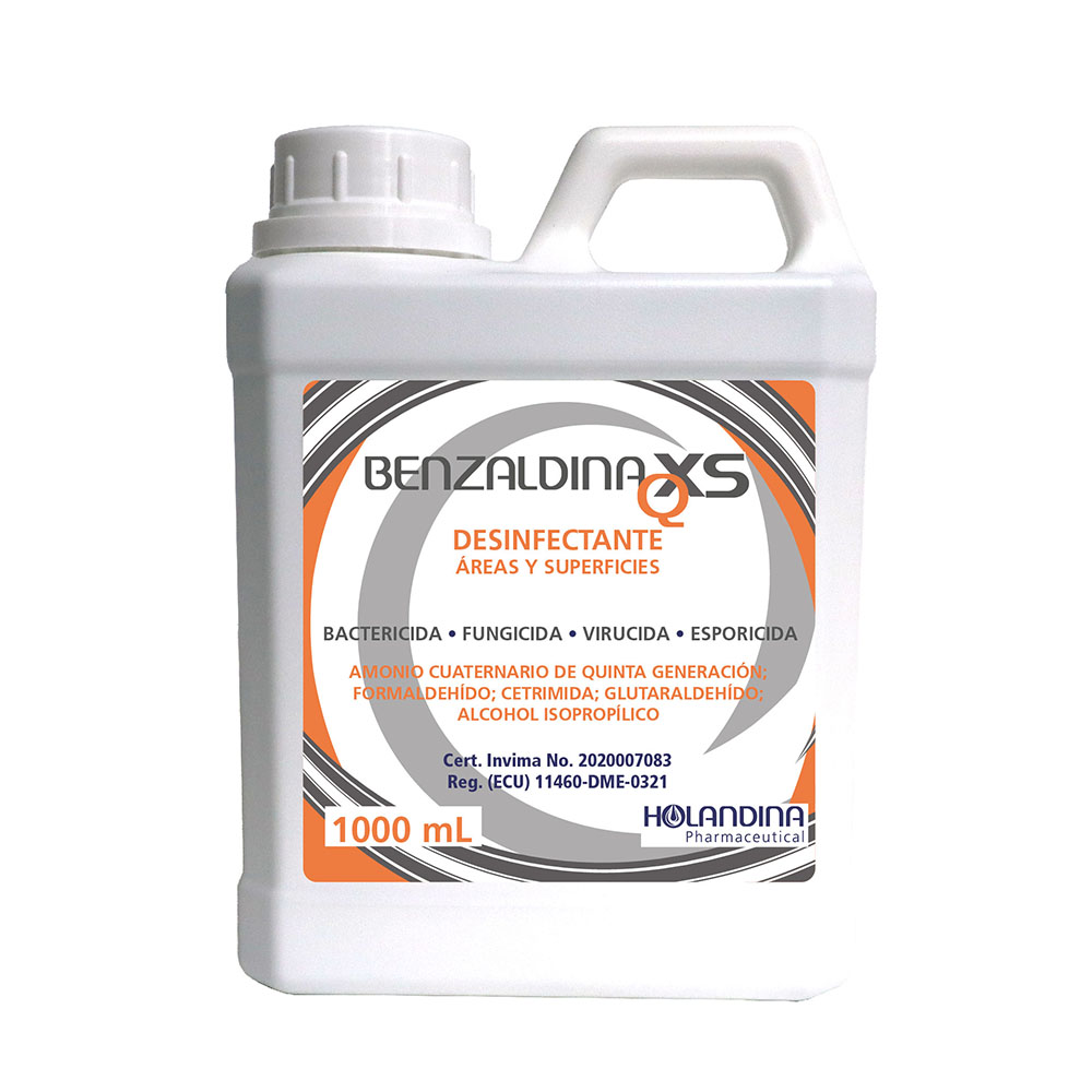 BENZALDINA QXS es un desinfectante de amonio cuaternario; bactericida, fungicida virucida y esporicida.